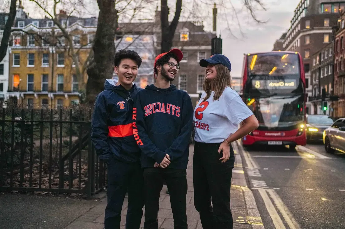 Students studying abroad in London, England.